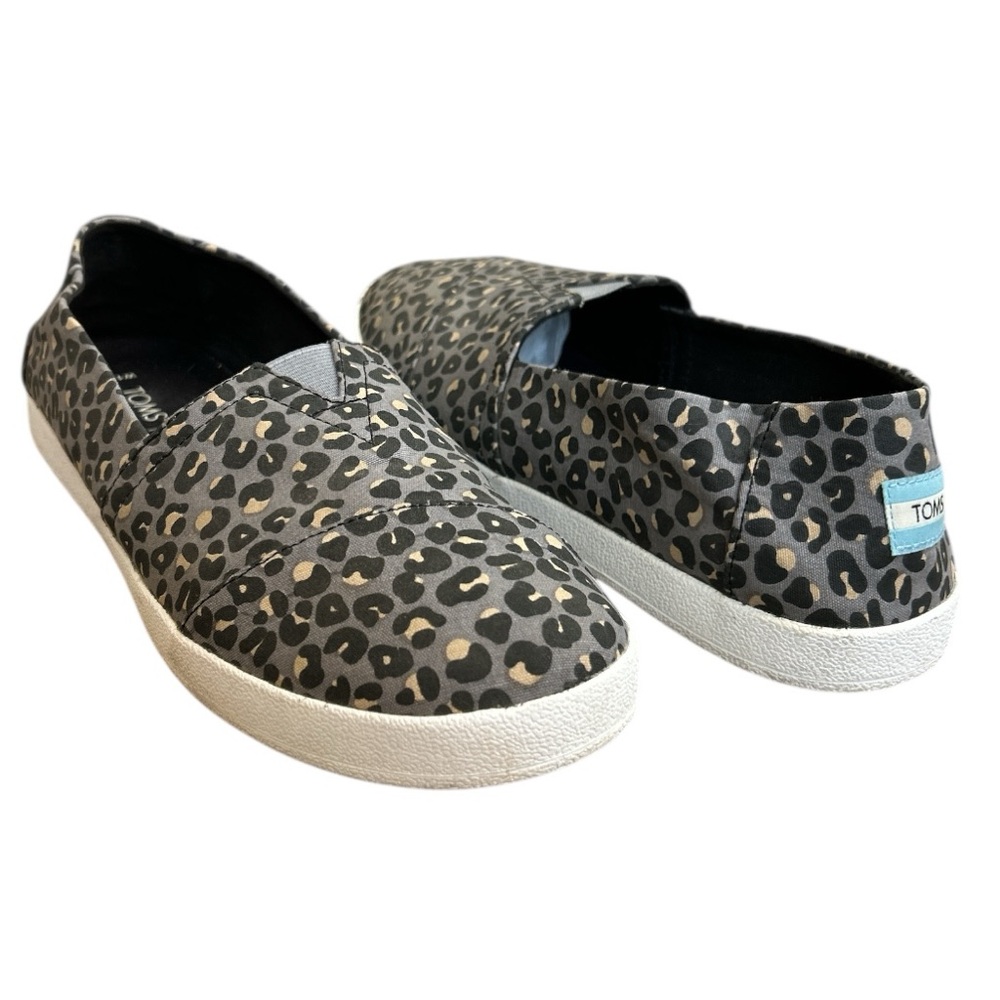 TOMS Leopard Print Alpargata Slip On Sneakers Classic Casual Size 11